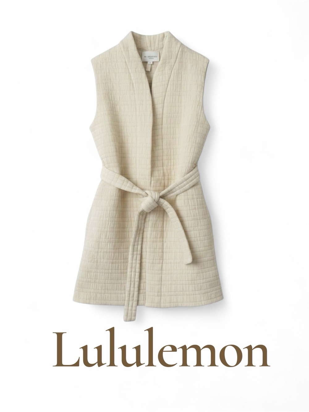 lululemon Serene Travels Quilted Sleeveless Vest in Cream